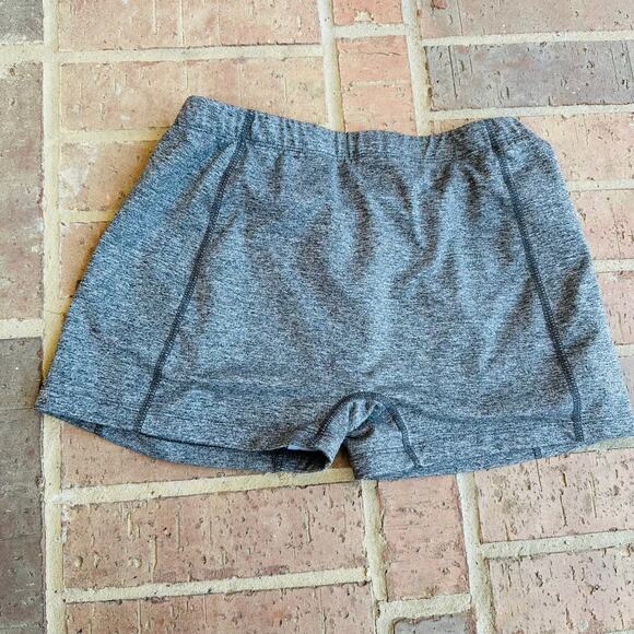 BCG Women's Gray Solid Elastic Waist Stretch Running Athletic Shorts Size Large - Picture 1 of 6